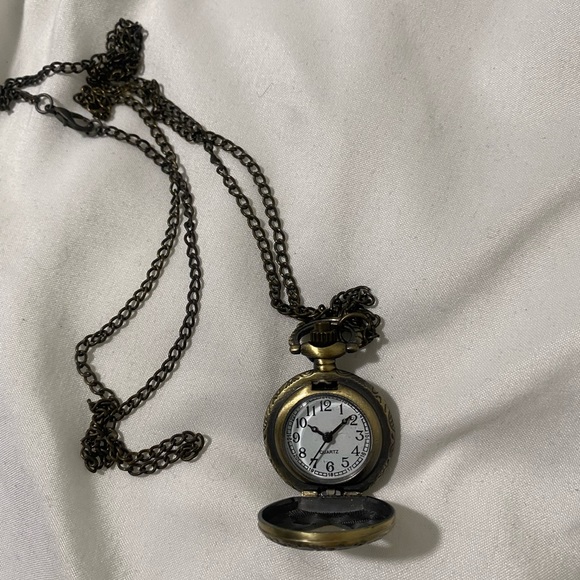 Jewelry Vintage Clock Necklace Poshmark